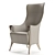 Luxury Giorgetti Progetti High-back Leather Armchair 3D model small image 1