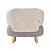 Luxurious Grey & Beige Luisa Armchair 3D model small image 2