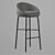 Modern Bloom Bar Stool: Elegant Design & Multiple Base Options 3D model small image 1