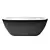 Sleek Modern Black Bathtub 3D model small image 1