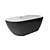 Sleek Modern Black Bathtub 3D model small image 2