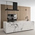 Modern Wood Marble Kitchen 64 3D model small image 1