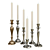 Elegant Candle Holders Set 3D model small image 1