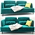 Modern Herman Sofa: Sleek Design, PBR Material 3D model small image 1