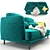 Modern Herman Sofa: Sleek Design, PBR Material 3D model small image 3