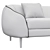 Modern Trudy 3-Seat Sofa 3D model small image 4
