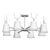 Scandinavian Eco-Style Chandelier with Wooden Frame and Deer Horn Accents 3D model small image 5