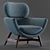 Sleek Laurie Armchair by Pianca 3D model small image 1