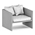 Sophisticated Vitali Sofa Armchair 3D model small image 5