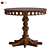 Handcrafted Carved Table 3D model small image 1