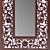Elegant Carved Wood Mirror 3D model small image 3