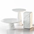 Elegant White Marble Table Set 3D model small image 1