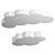 Cloud 50: Elegant White Ceiling Light 3D model small image 2