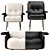 Designer Minotti Daiki Studio Chairs 3D model small image 5