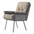 Designer Minotti Daiki Studio Chairs 3D model small image 4