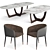 Baxter Romeo Table & Sunpan Asher Chair: Modern Luxury Pair 3D model small image 3