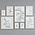 Leafy Bliss: 8-Piece Picture Frame Set 3D model small image 3