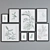 Leafy Bliss: 8-Piece Picture Frame Set 3D model small image 5