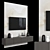 Sleek 8K Marble TV Wall: Customizable & High-Quality 3D model small image 3