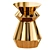 Zeeland Brass Drum Table - Elegant Gold Accent 3D model small image 1