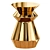 Zeeland Brass Drum Table - Elegant Gold Accent 3D model small image 3