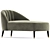 Monroe Jade Velvet Chaise Lounge: Sleek Elegance for Ultimate Comfort 3D model small image 3