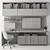 Sleek Office Wardrobe and Desk 3D model small image 3