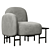 Comfort Oasis: ISOLE Armchair + Coffee Table 3D model small image 3