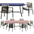 B&B Italia Borea Dining Set 3D model small image 1