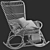 Monet Rocking Chair: Elegant and Comfortable 3D model small image 6