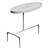 Elegant Caste Bridger Oval Table 3D model small image 3