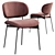 Elegant Luz Upholstered Chair 3D model small image 1