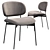 Elegant Luz Upholstered Chair 3D model small image 3