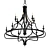 Elegant Shields 12-Light Chandelier 3D model small image 1