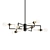 Sleek Sputnik 6-Light Linear Chandelier 3D model small image 1
