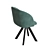 Millie Swivel Rodeo OM: Sleek and Comfortable Chair with Metal Legs 3D model small image 4