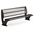 Title: Sleek Bench - Perfect for Modern Spaces 3D model small image 1