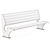 Title: Sleek Bench - Perfect for Modern Spaces 3D model small image 5