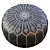 Vintage Moroccan Round Pouf: Elegant and Timeless 3D model small image 3