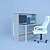 Europe Reception Desk: Modern Elegance 3D model small image 1