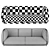 Light Grey Fabric Sofa with Dense Foam Padding 3D model small image 4