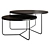 Minimalist Steel Coffee Table Set 3D model small image 2