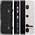 Newest NT 1 Metal Entrance Door (Holz) 3D model small image 2