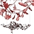 Ginkgo Leaf Chandelier: Elegant & Sculptural 3D model small image 2