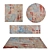 Versatile Rug Set: VRayFur & Displacement Options 3D model small image 1