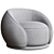 Elegant Julep Armchair: Timeless Beauty 3D model small image 3