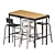 Modern IKEA TOMMARYD Table Set 3D model small image 1