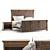 Elegant ST.JAMES Panel Bed 3D model small image 1