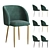 Milli Metal Light OM: Stylish and Comfortable Chair with Metal Legs 3D model small image 1