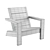 Premium Teak Outdoor Deck Chair 3D model small image 1